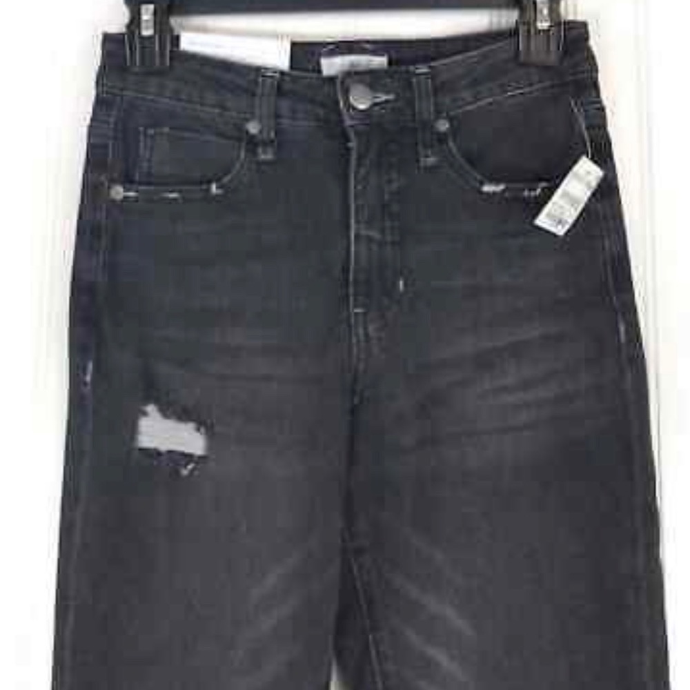 BP. Nordstrom Womens jeans black wash Mom distressed